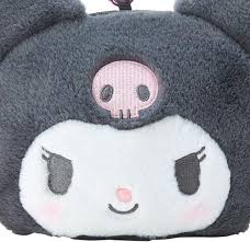 SANRIO JAPAN ORIGINAL KUROMI FACE SHAPED POUCH WITH WINDOW