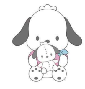 SANRIO POCHACCO DIECUT PASTEL CHECK 12 IN PLUSH