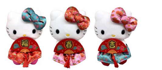 HELLO KITTY BEAN DOLL AST CHINESE NEW YEAR SET OF THREE