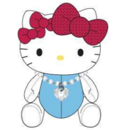 SANRIO HELLO KITTY 7 INCHES DOLL PLUSH WHITE JEWEL