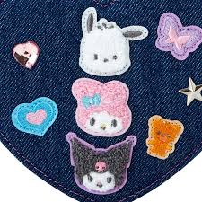 SANRIO ORIGINAL CHARACTERS DENIM HEART SHAP POUCH