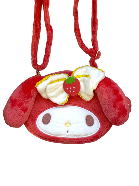 SANRIO ORIGINAL MY MELODY PLUSH CROSSBODY BAG (STRAWBERRY NEWS 50TH ANNIVERSARY)