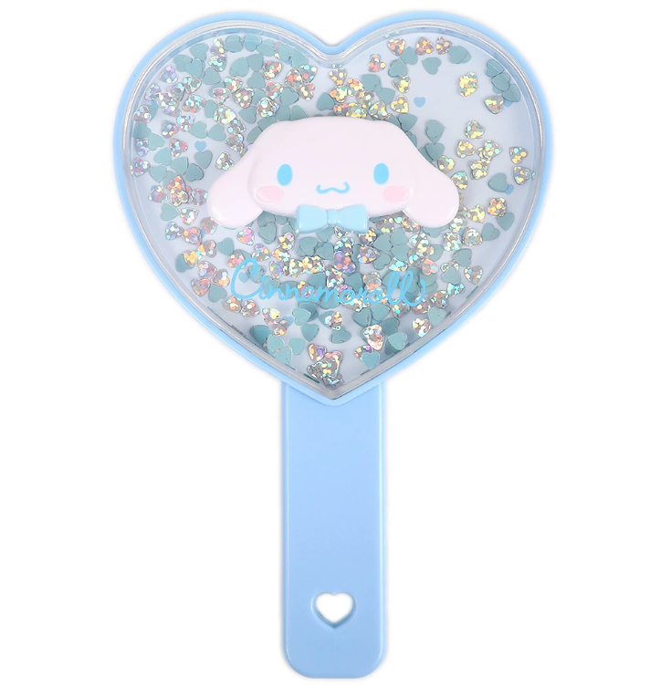 SANRIO ORIGINAL CINNAMOROLL HAND MIRROR SPARKLING SEQUINS HEART SHAPED