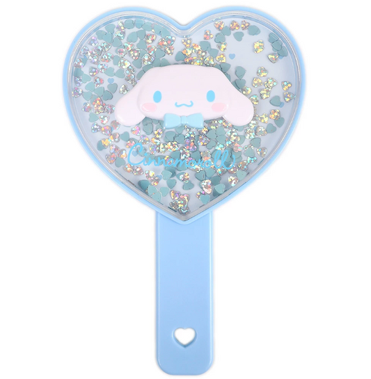 SANRIO ORIGINAL CINNAMOROLL HAND MIRROR SPARKLING SEQUINS HEART SHAPED