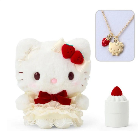 SANRIO ORIGINAL HELLO KITTY STRAWBERRY WITH NECKLACE