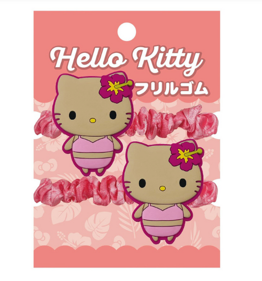 SANRIO ORIGINAL HELLO KITTY HAIR TIE SET PINK SWIMSUIT