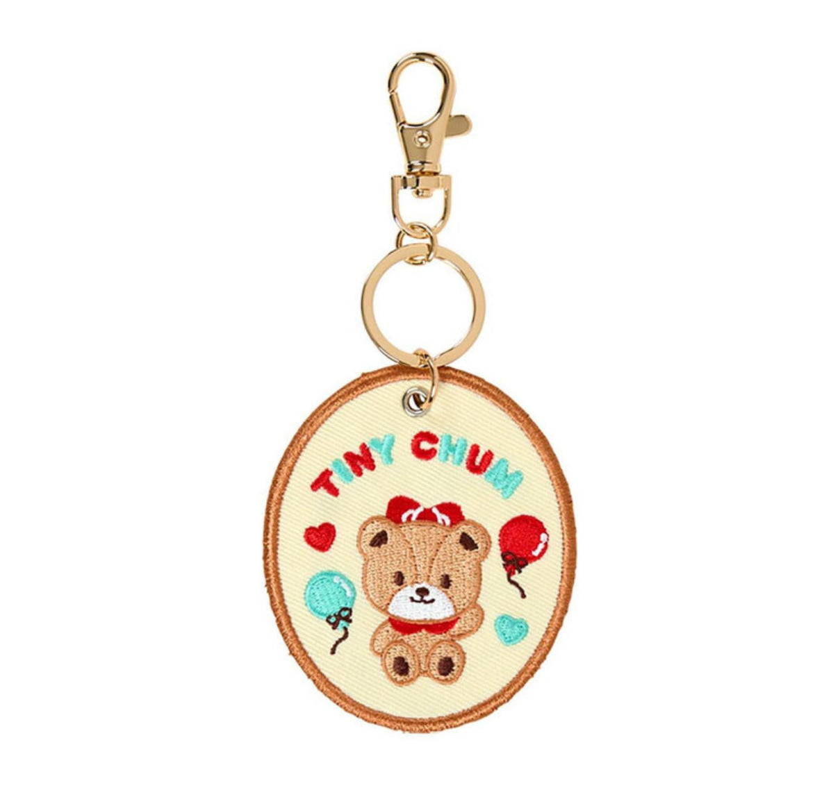 SANRIO TINY CHUM EMBROIDERED PATCH KEYCHAIN