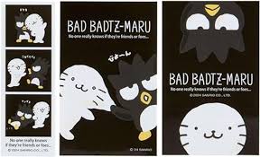 SANRIO JAPAN ORIGINAL BADTZ MARU THE USUAL TWO STICKERS SET