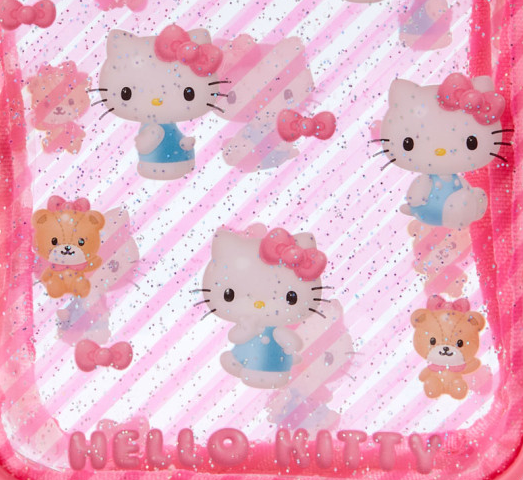 SANRIO JAPAN ORIGINAL HELLO KITTY CLEAR POUCH CLEAR AND PLUMP 3D