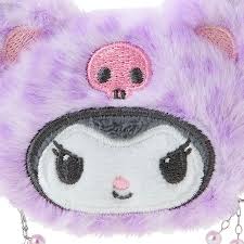 SANRIO JAPAN ORIGINAL KUROMI FACE SHAPED HAIR CLIP LEOPARD BEAR PINK