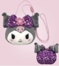 SANRIO KUROMI SAKURA KIMONO FACE SHOULDER POUCH