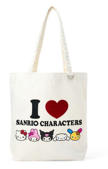 SANRIO ORIGINAL CHARACTERS I LOVE SANRIO CHARACTERS TOTE BAG