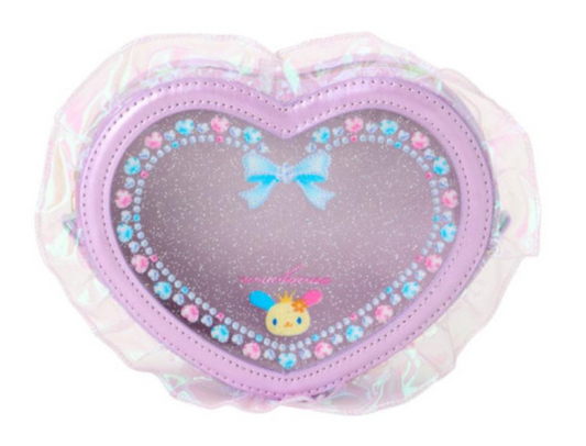 SANRIO ORIGINAL USAHANA Y2K BALLET CORE HEART-SHAPED CLEAR POUCH