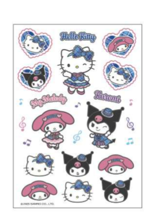 SANRIO CHARACTERS TEMPORARY TATTOO GIRLS GROUP MX