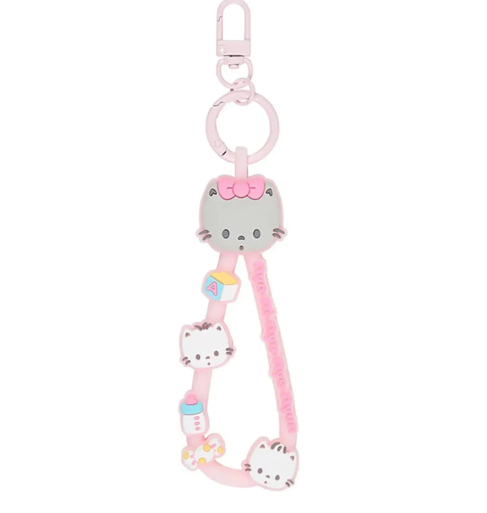SANRIO ORIGINAL NYANNINYUNYENYON RUBBER CORE KEYCHAIN