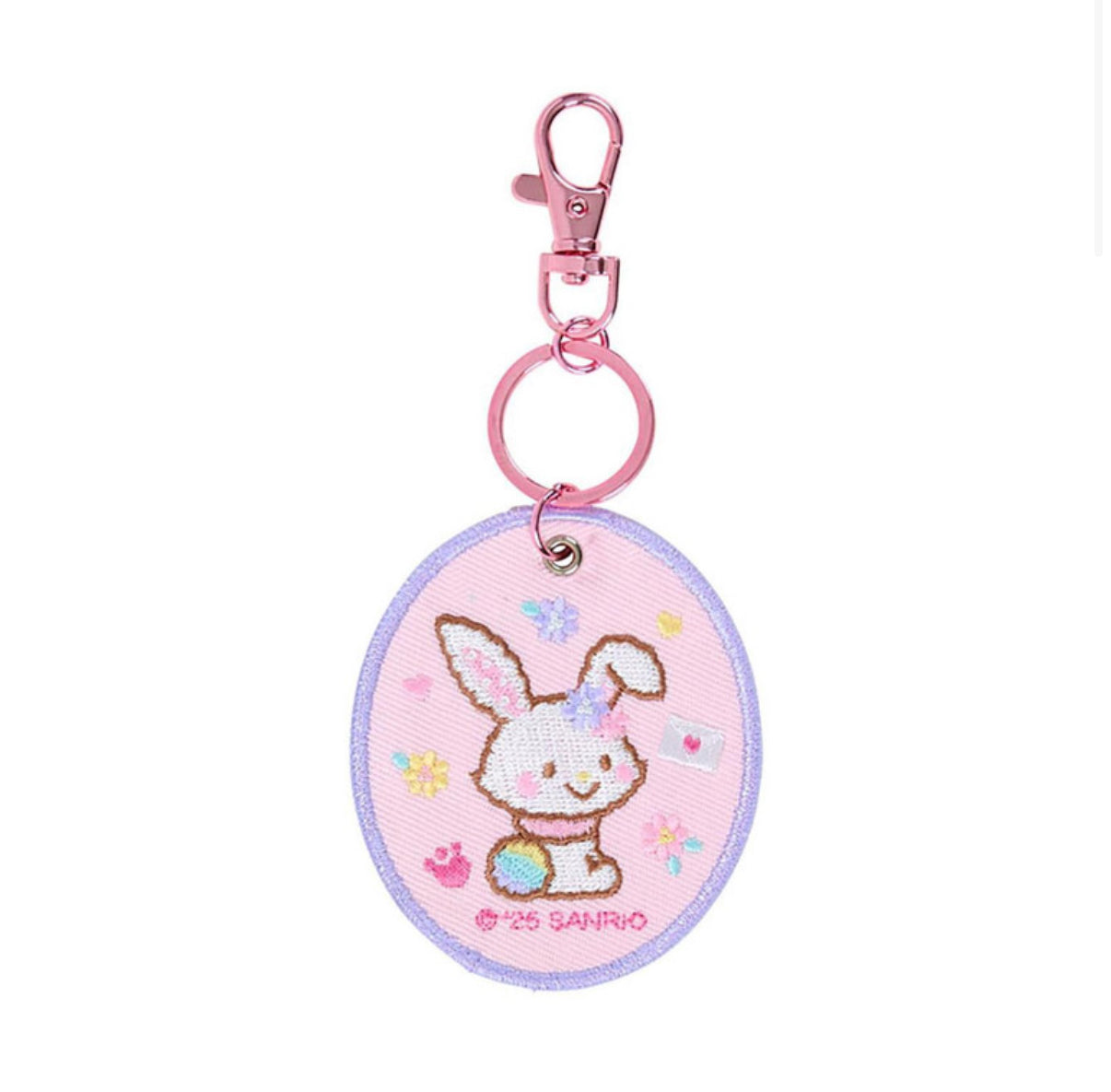 SANRIO WISH ME MELL EMBROIDERED PATCH KEYCHAIN