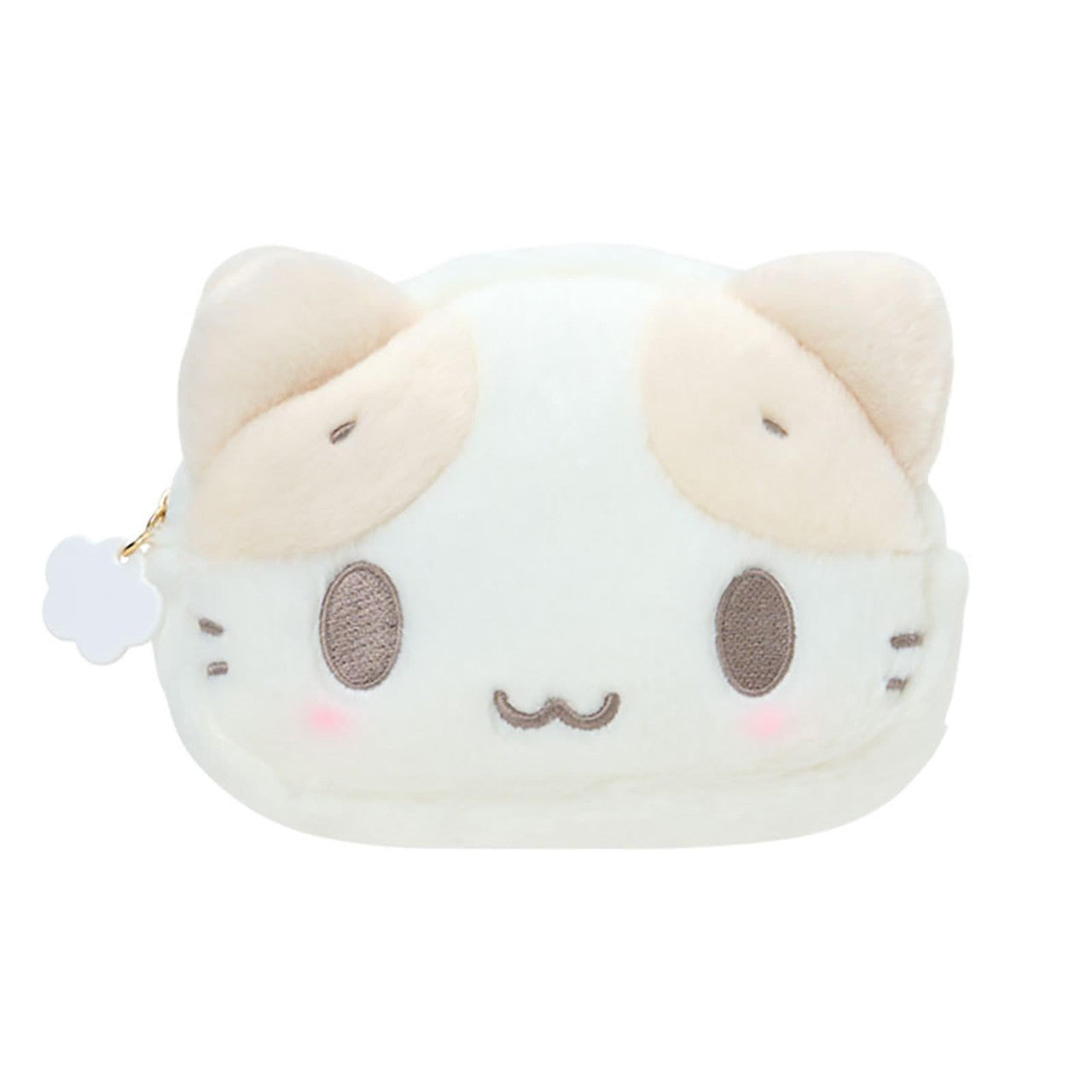 SANRIO ORIGINAL MASYUMARO FACE SHAPED POUCH SLEEPING ON WHITE FLUFFY CLOUD