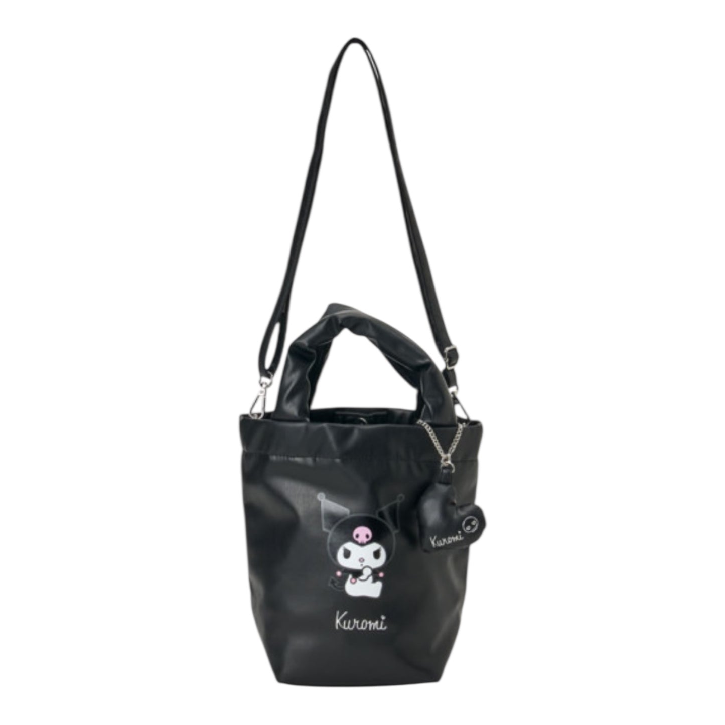 SANRIO ORIGINAL KUROMI 2 WAY SHOULDER HAND BAG BLACK