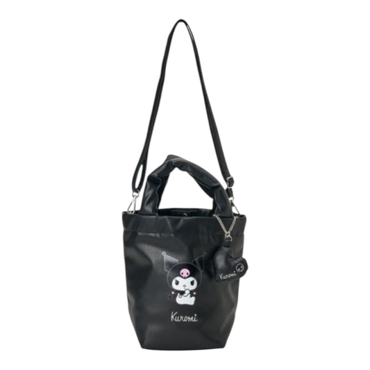 SANRIO ORIGINAL KUROMI 2 WAY SHOULDER HAND BAG BLACK