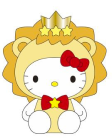 HELLO KITTY 8 IN PLUSH LEO ZODIAC