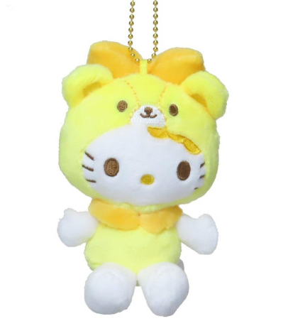 SANRIO ORIGINAL HELLO KITTY MASCOT CHARM / PLUSH TINY CHUM TRANSFORMATION YELLOW 2025
