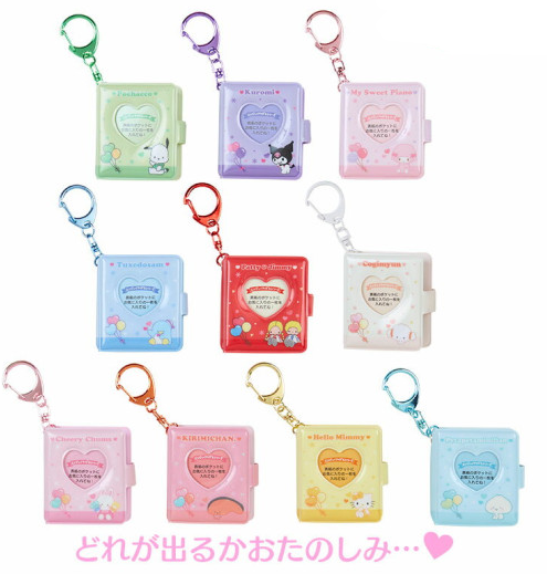 SANRIO JAPAN ORIGINAL CHARACTERS MINI PHOTO ALBUM KEYCHAIN BLIND BOX C