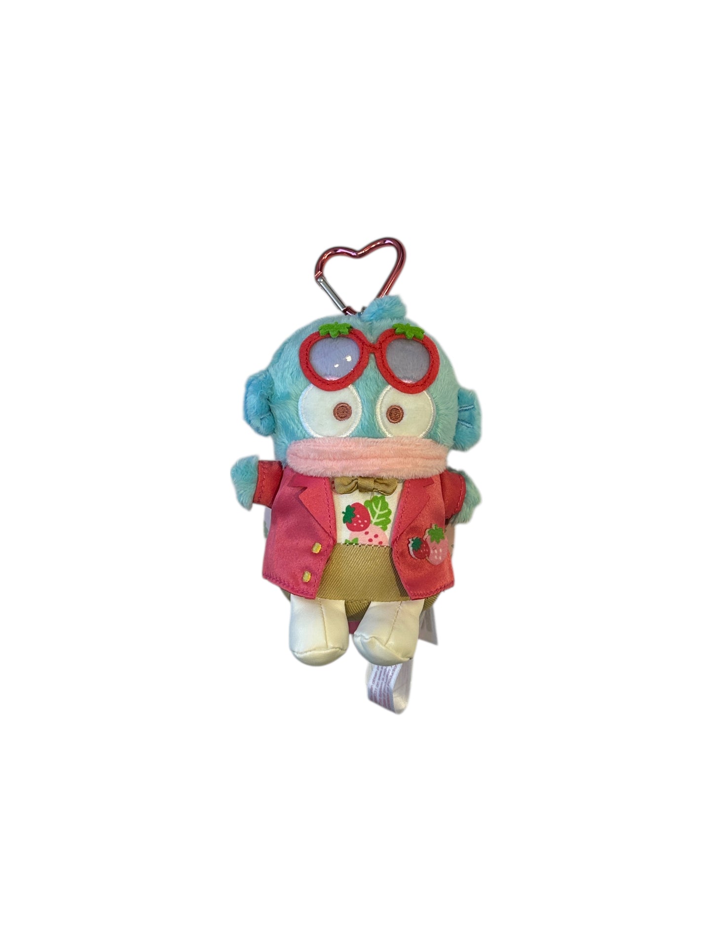 SANRIO ORIGINAL HANGYODON MASCOT PLUSH 50TH ANNIVERSARY STRAWBERRY