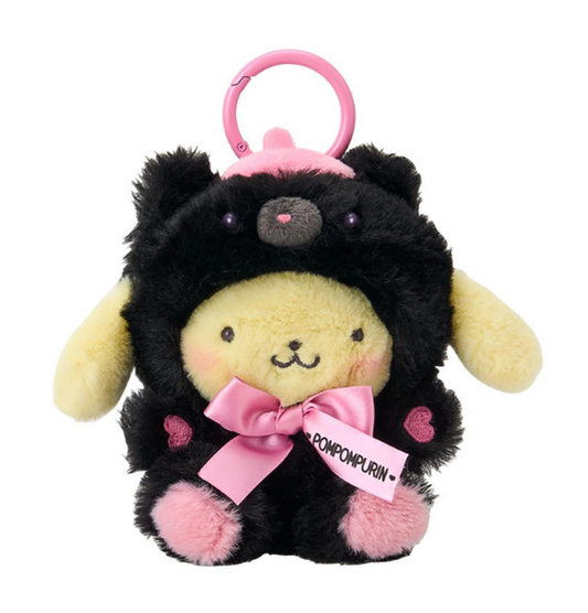 SANRIO ORIGINAL POMPOMPURIN MASCOT HOLDER WITH CARABINER BLACK ANIMALS
