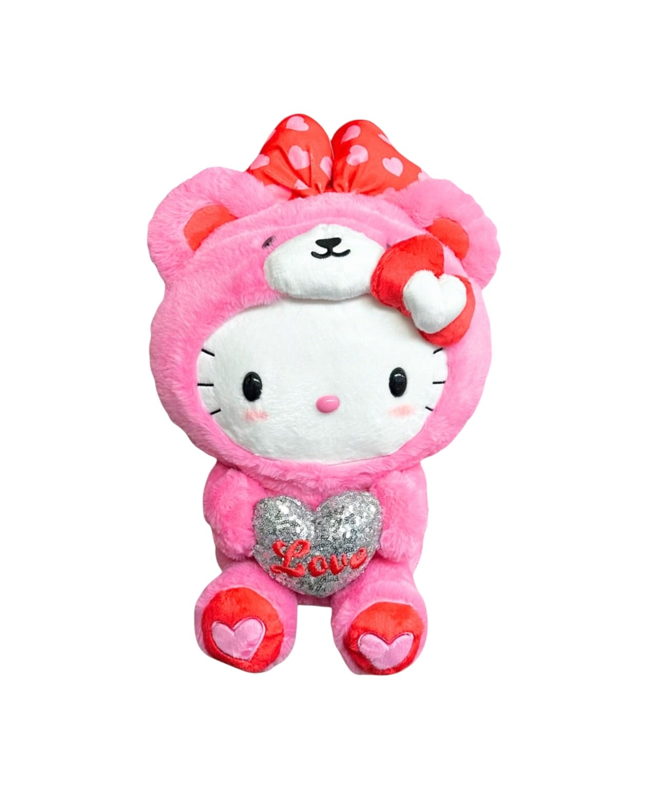 SANRIO HELLO KITTY 15 IN PLUSH HEART BEAR PINK