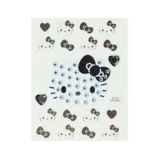 SANRIO ORIGINAL HELLO KITTY EMBELLISHED STICKERS I LOVE HELLO KITTY BLACK