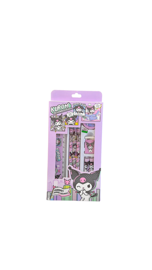SANRIO KUROMI 8 PIECES STATIONARY SET