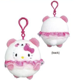 SANRIO HELLO KITTY MASCOT CLIP / PLUSH PINK PANDA