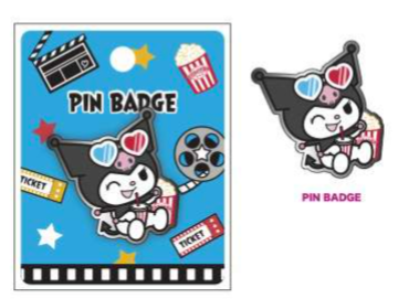SANRIO KUROMI PIN BADGE MOVIE THEATER