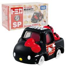 SANRIO JAPAN ORIGINAL HELLO KITTY 50TH ANNIVERSARY BLACK TAKARA TOMY DREAM CAR BLUE