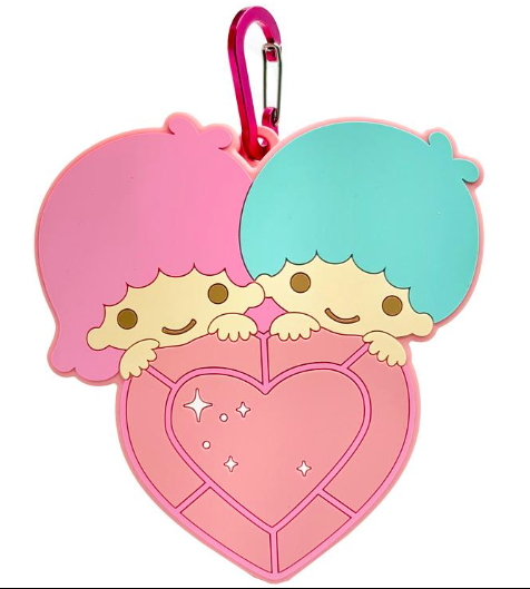 SANRIO ORIGINAL LITTLE TWIN STARS SILICONE POUCH WITH CARABINER