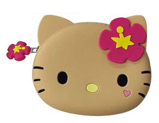 SANRIO ORIGINAL HELLO KITTY 90S LEOPARD SUNBURN SILICON POUCH