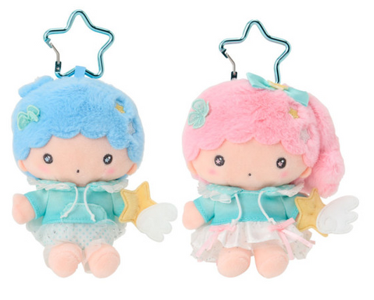 SANRIO ORIGINAL LITTLE TWIN STARS SPARKLING WISH WINGS MASCOT HOLDER