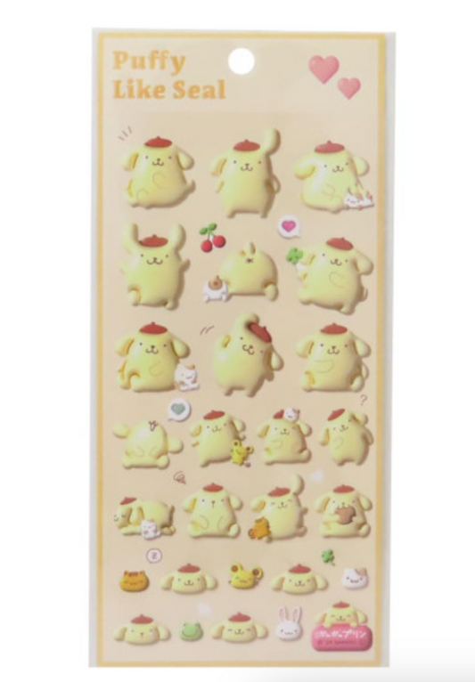 SANRIO ORIGINAL POMPOMPURIN PUFFY LIKE SEAL STICKER