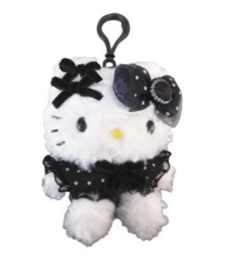 SANRIO HELLO KITTY POSE BLACK MASCOT CLIP / PLUSH