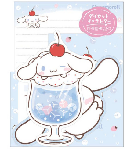 SANRIO JAPAN ORIGINAL CINNAMOROLL DIE CUT LETTER SET SODA