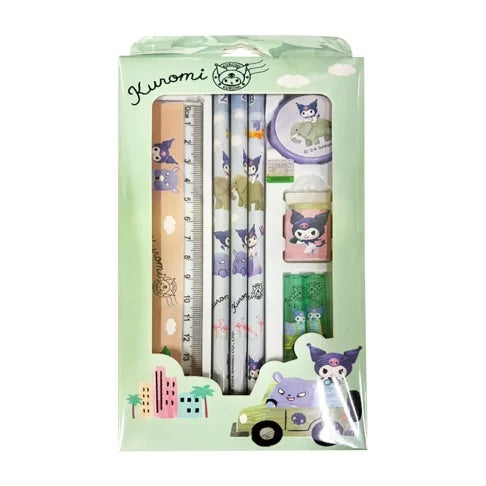 SANRIO KUROMI PENCIL STATIONARY SET