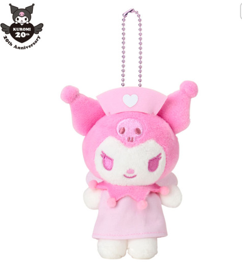 SANRIO ORIGINAL KUROMI 20TH ANNIVERSARY MASCOT HOLDER NURSE PINK