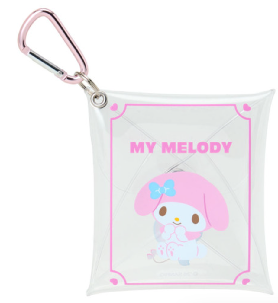SANRIO ORIGINAL MY MELODY CLEAR ACCESSORY CASE WITH CARABINER