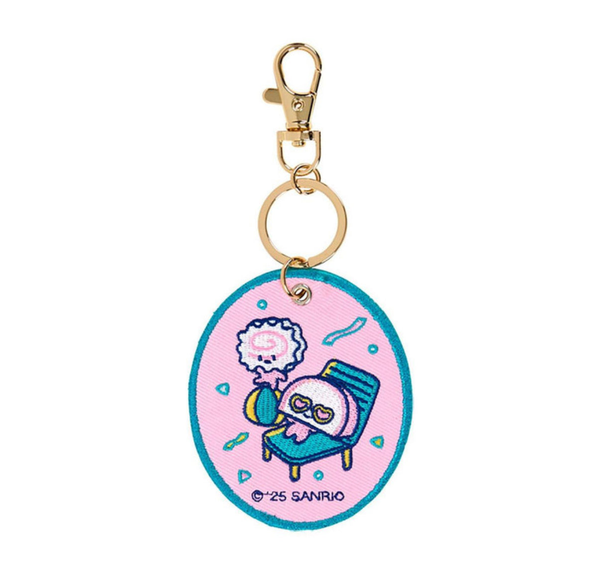 SANRIO KIRIMICHAN EMBROIDERED PATCH KEYCHAIN