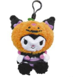 SANRIO KUROMI  PUMPKIN HALLOWEEN MASCOT CLIP CHARM / PLUSH 2024