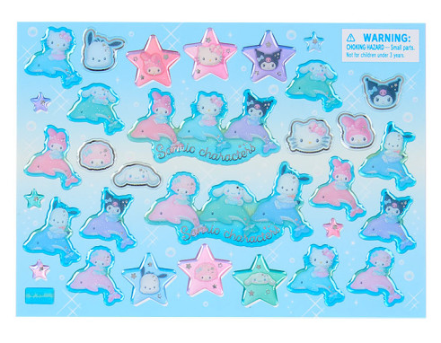 SANRIO ORIGINAL CHARACTERS SHINY DOLPHIN AURORA CRYSTAL STICKERS