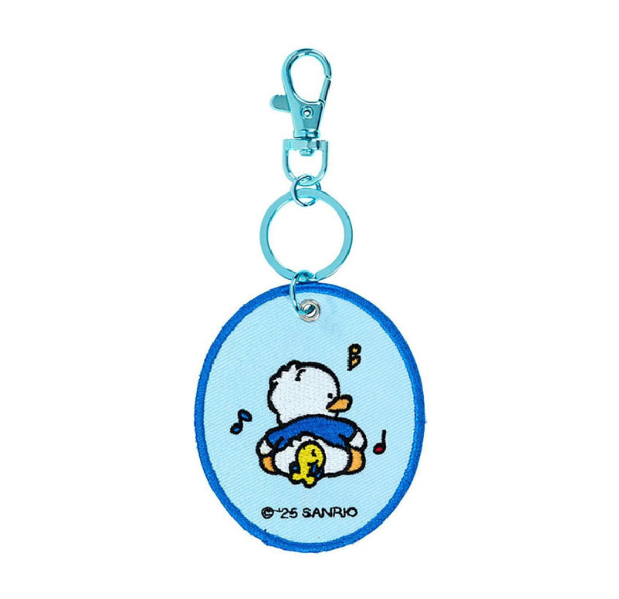 SANRIO PEKKLE EMBROIDERED PATCH KEYCHAIN
