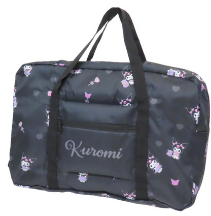 SANRIO JAPAN ORIGINAL KUROMI TRAVEL FOLDABLE BOSTON BAG BLUE