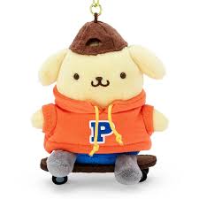 SANRIO JAPAN ORIGINAL POMPOMPURIN SKATEBOARD MASCOT CHARM / PLUSH