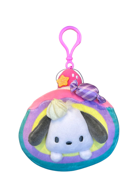 SANRIO POCHACCO SWISS ROLL MASCOT CLIP ON COLORFUL CUTE SWEETS